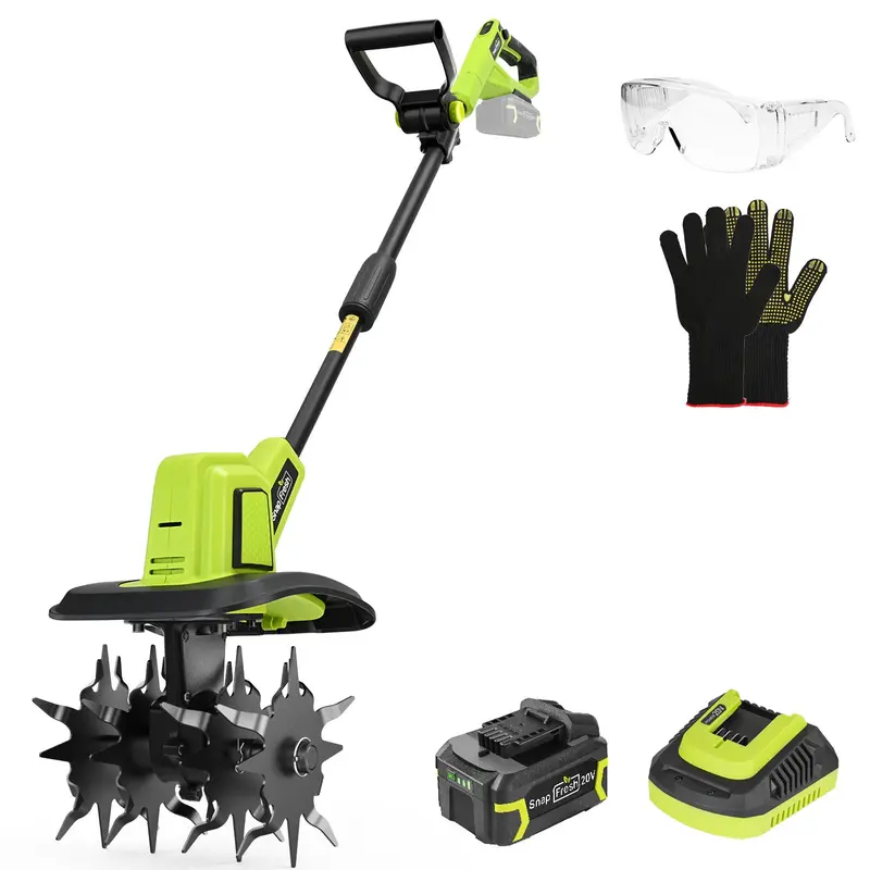 20V Cordless Tiller And Cultivator – Includes 4.0Ah Battery & Fast Charger 1