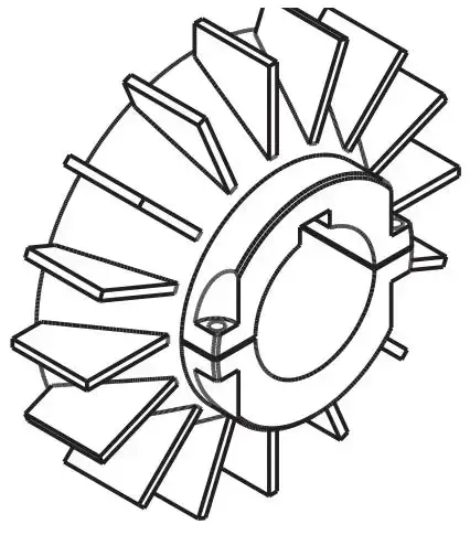 2Cfk Size 2 Shaft-Mount Gearmotor Cooling Fan Assembly 1