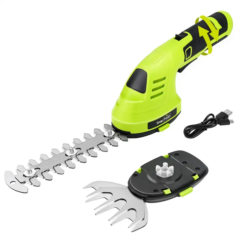 8V Rotating-Head Cordless Hedge Trimmer And Grass Shear 1