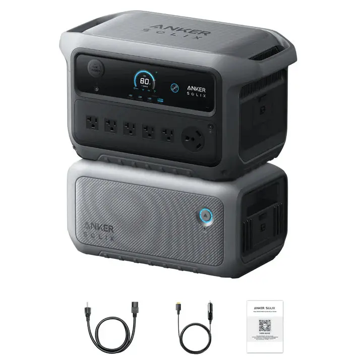 Anker Solix C2000 Gen 2 Portable Power Station (2048Wh) + Expandable Battery Pack 1