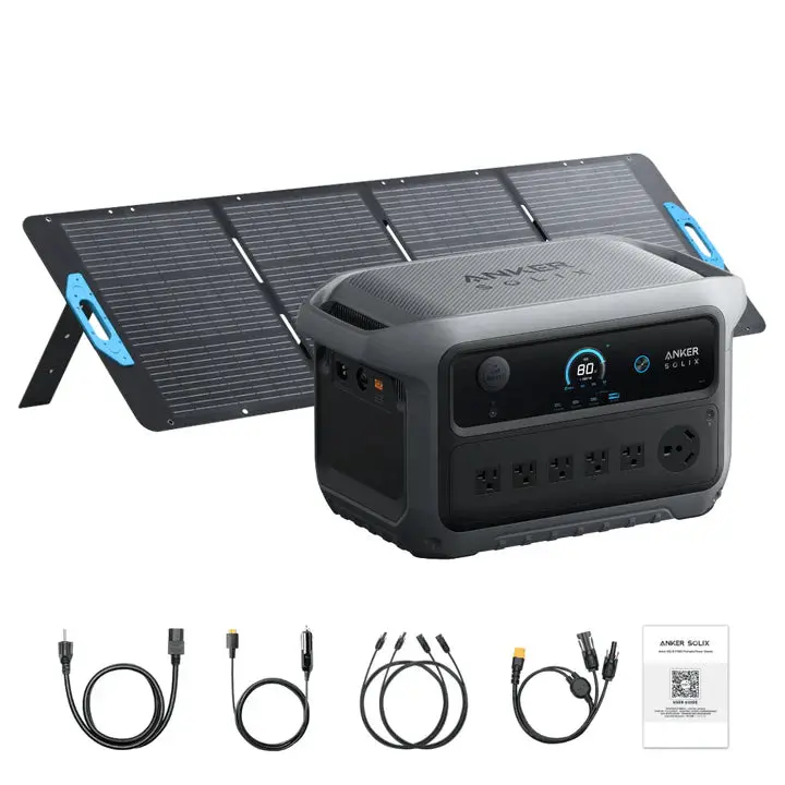 Anker Solix C2000 Gen 2 Portable Power Station (2048Wh) With 200W Solar Panel Option 1