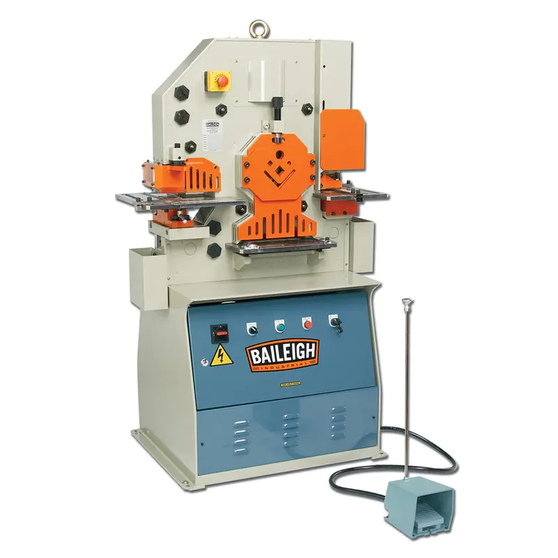 Baileigh 50-Ton 5-Station Ironworker – 230V/3-Phase With Reinforced Welded Steel Frame 1