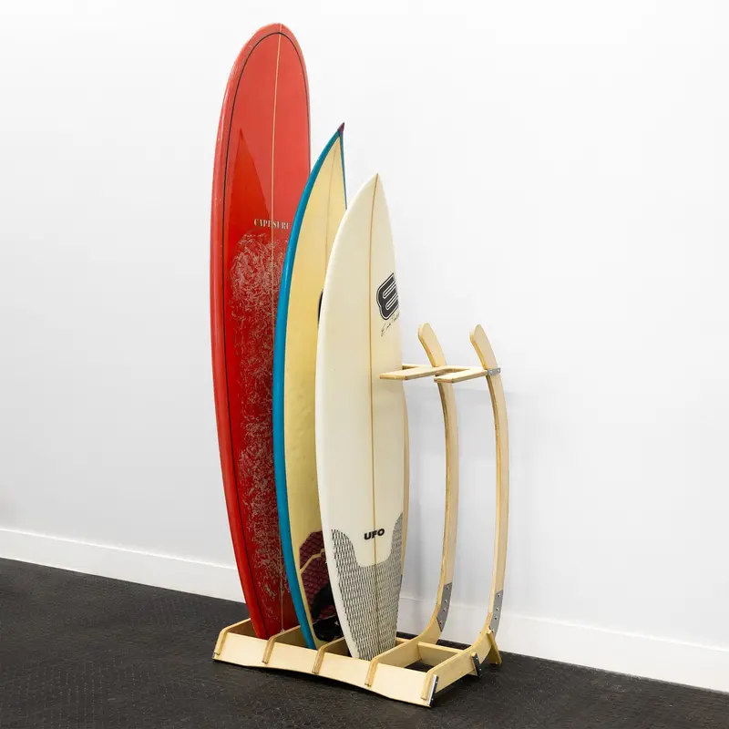 Big Sur Wooden Surfboard Stand – Holds Up To Four Boards Vertically 1