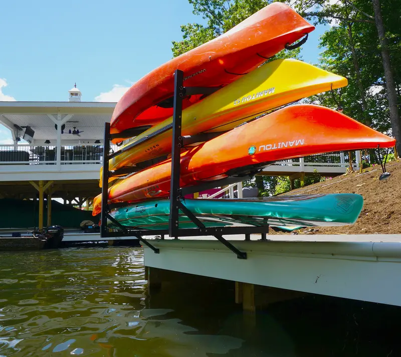 Chesapeake Dock-Mount Kayak Storage Rack – Over-The-Water, 4-Level Design 1