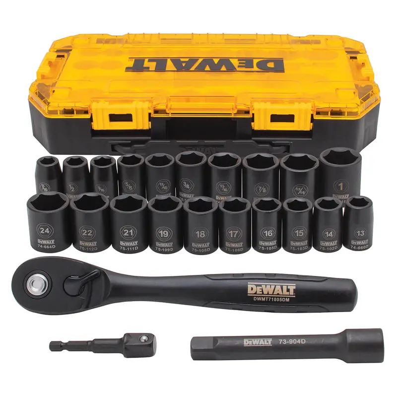 Dewalt 1/2-Inch Drive 23-Piece Impact Socket Set – Metric & Sae 1