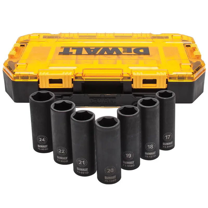 Dewalt 1/2-Inch Drive 7-Piece Deep Metric Impact Socket Set 1