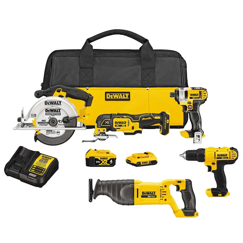 Dewalt 20V Max 5-Tool Cordless Combo Kit – Includes Batteries And Charger (Dck551D1M1) 1