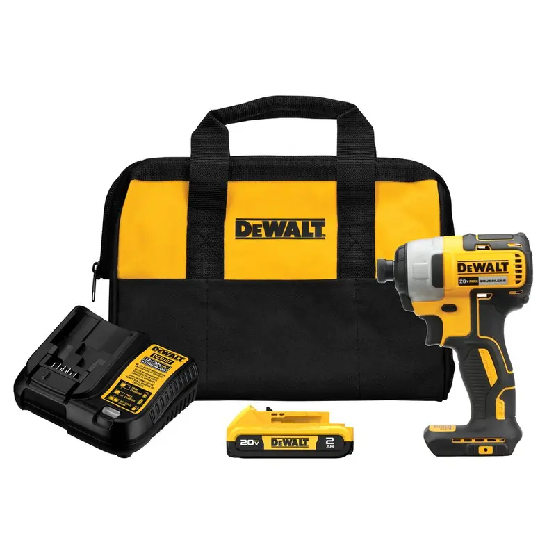 Dewalt Dcf787D1 20V Max Brushless 1/4" Impact Driver Kit With Battery & Charger 1