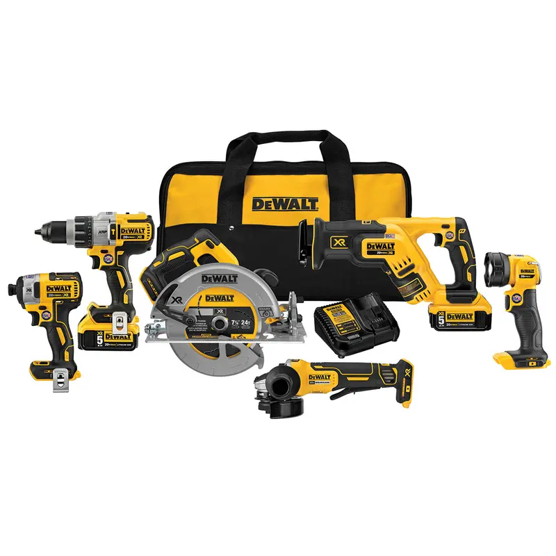Dewalt Dck695P2 20V Max 6-Piece Cordless Combo Kit With 5.0Ah Batteries 1
