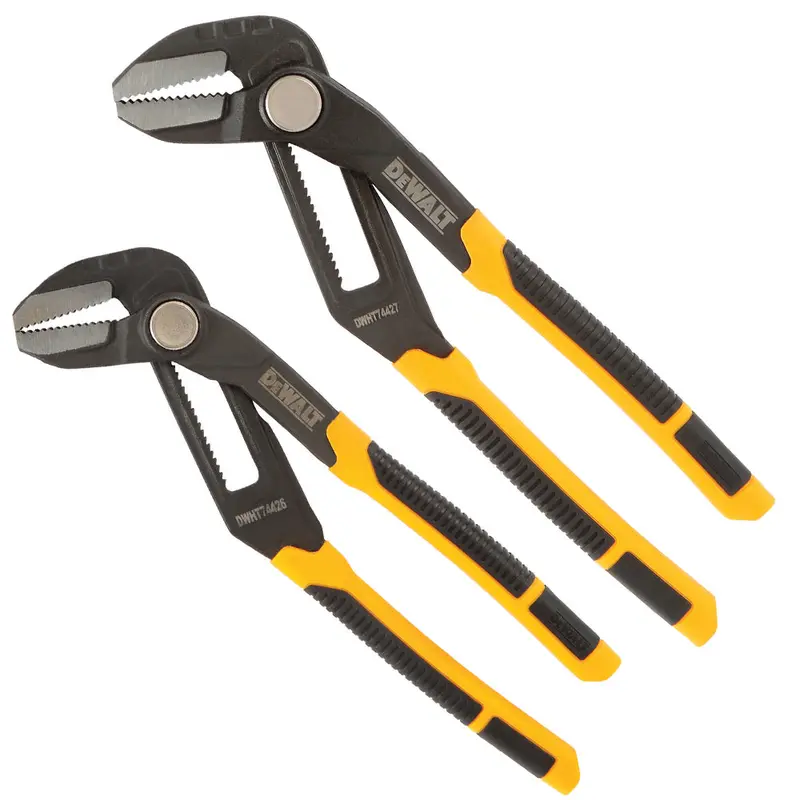 Dewalt Dwht74428 Push-Lock Pliers Set – 8" & 10" Wide Straight-Jaw Non-Pinching Design 1