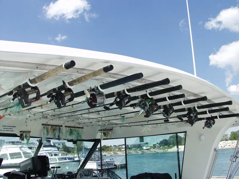 Fast-Access Fishing Rod Holder – Organizes And Stores Six Rods Vertically 1