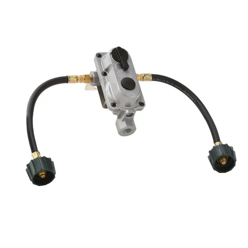 Flame King Kt12Acr-2 Two-Stage Auto-Propane Regulator With Dual 12" Pigtails 1