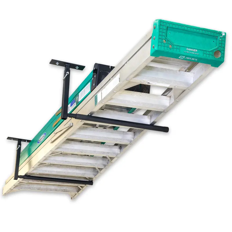 Hi-Port 2 Single-Ladder Ceiling Storage Rack – 75 Lb Capacity 1