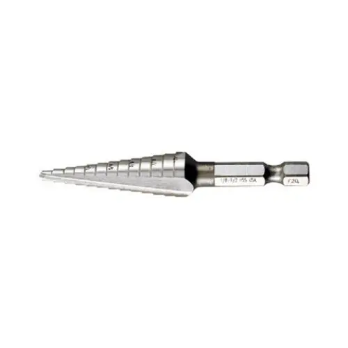 Makita 711494-A Hss Step Drill Bit — 1/4" To 1-1/8", 1/4" Hex Shank 1