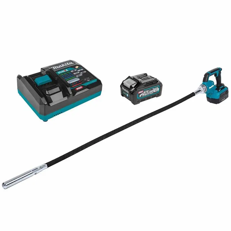 Makita Grv01M1 40V Xgt Brushless 5-1/2' Concrete Vibrator Kit With 4.0Ah Battery 1
