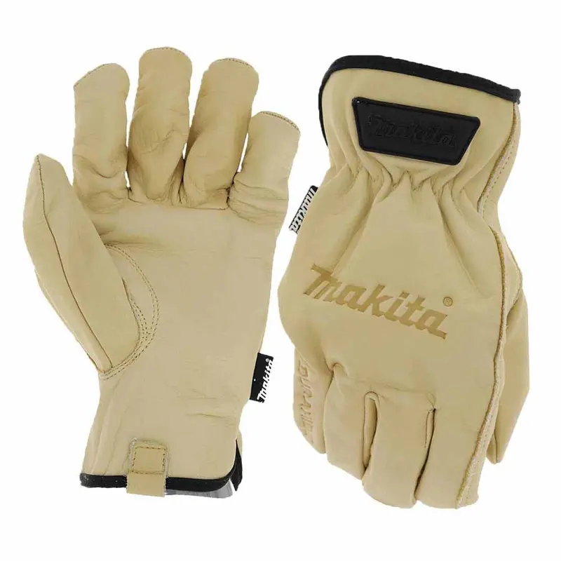 Makita T-04204 Genuine Leather Cowhide Driver Gloves – X-Large 1