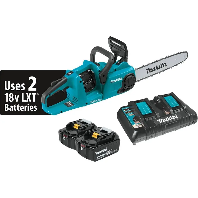Makita Xcu03Pt 36V Brushless Cordless Chainsaw Kit — 18V X2 Lxt, 5.0Ah Battery 1