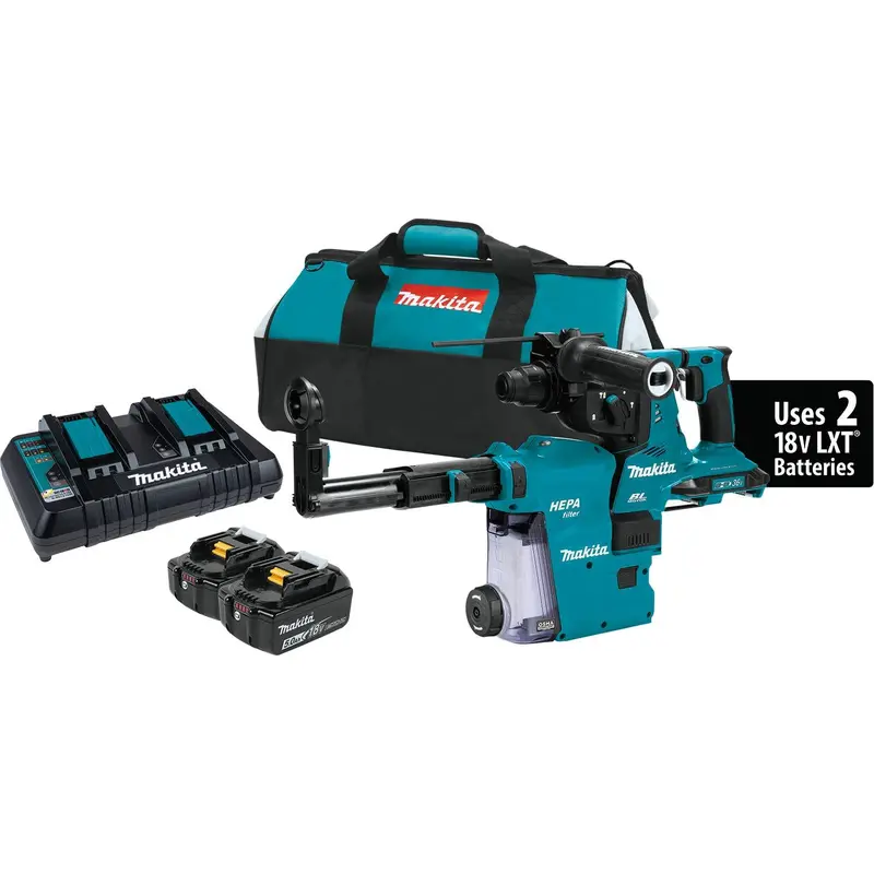 Makita Xrh10Ptw 36V Dual-Battery Rotary Hammer Kit With Hepa Dust Extraction 1