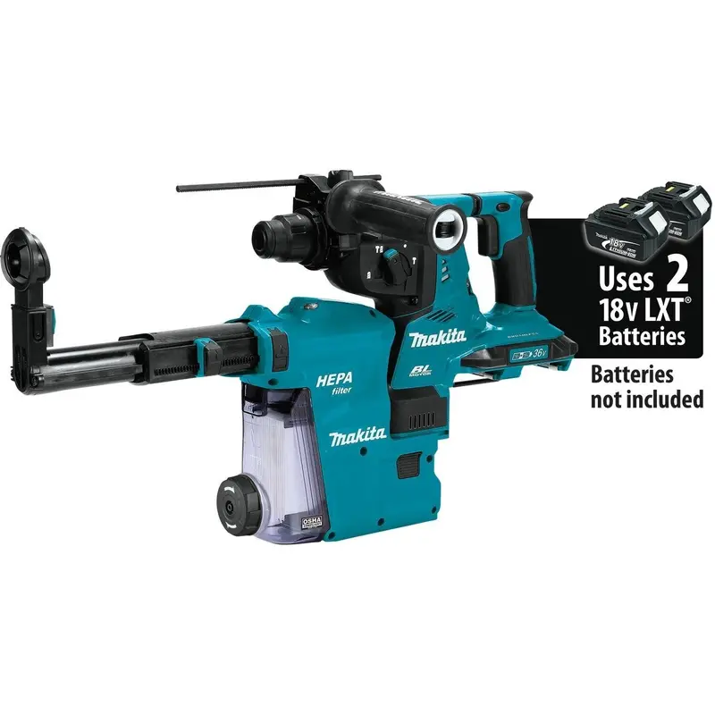 Makita Xrh10Zw 18V X2 Brushless Sds-Plus Rotary Hammer With Drill Bit Set 1