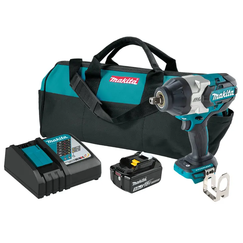 Makita Xwt19T 18V Lxt Brushless 3-Speed 1/2" Impact Wrench Kit With Detent Anvil 1