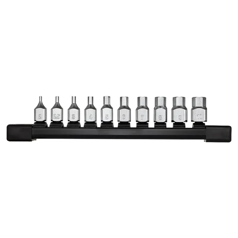 Milwaukee 1/4" Drive Low-Profile Metric Hex Bit Socket Set – 10-Piece 1