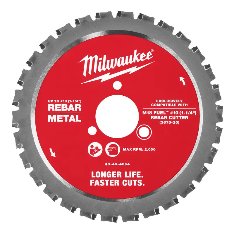 Milwaukee #10 Rebar Cutting Blade — 1-1/4" Diameter, 5-Pack (Model 48-40-4065) 1