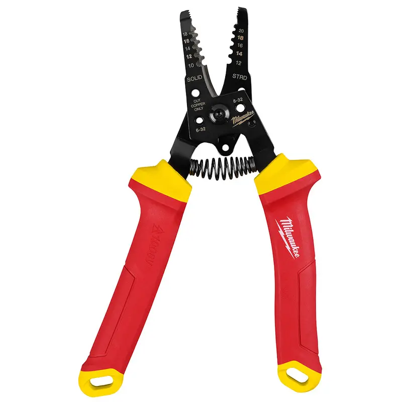 Milwaukee 1000V Insulated Wire Stripper & Cutter – Accurate 10–20 Awg 1