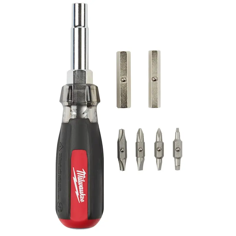 Milwaukee 13-In-1 Cushion-Grip Screwdriver – Includes Ecx Bit Set 1