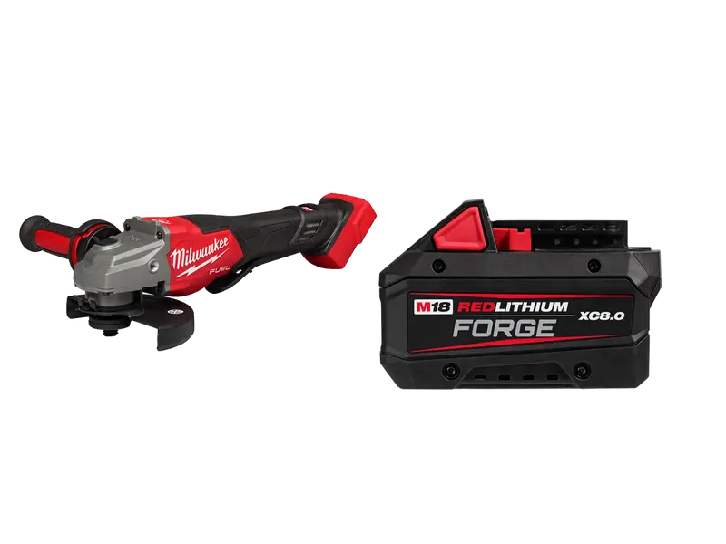 Milwaukee 3670-20X8 M18 Fuel 18V 4-1/2"–6" Angle Grinder With Paddle Switch & 8Ah Battery 1