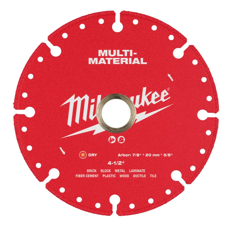 Milwaukee 4.5" Vented-Segment Multi-Material Diamond Blade 1