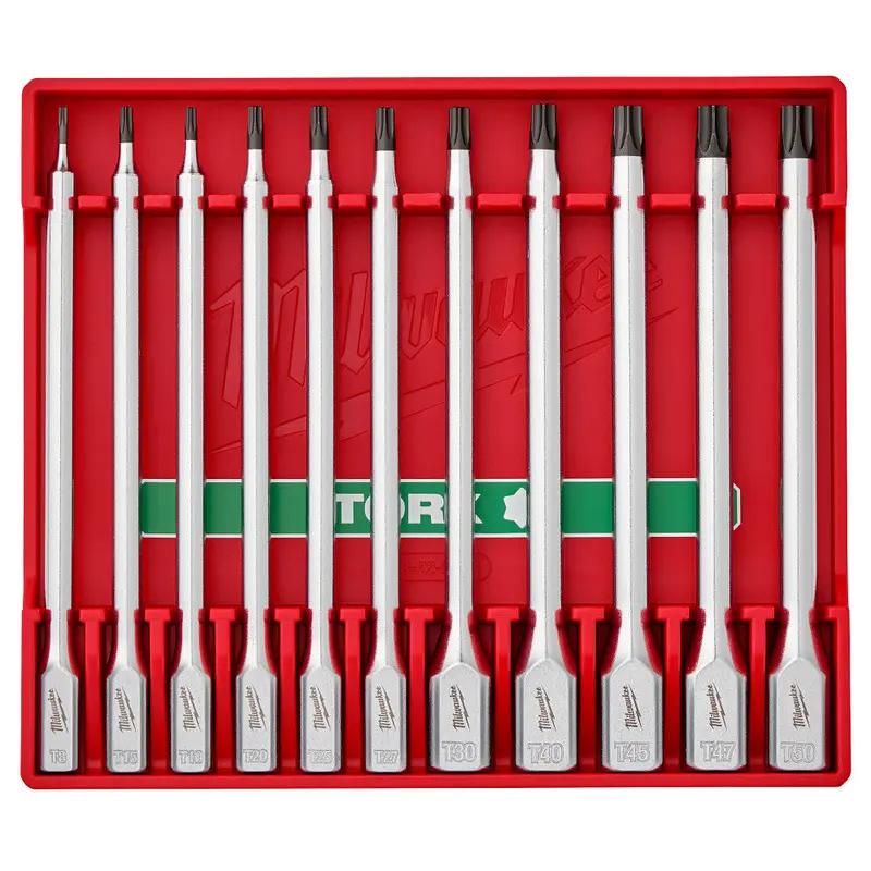 Milwaukee 48-22-9534 Torx Bit Socket Set – 1/4" To 3/8" Drive, 11-Piece 1