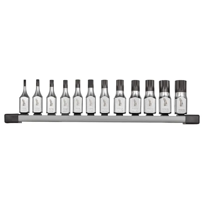 Milwaukee 48-22-9536 Triple Square (Xzn) Bit Socket Set – 3/8" Drive, 12-Pc 1