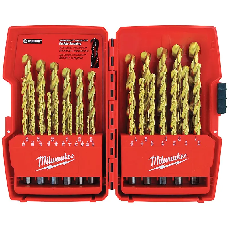 Milwaukee 48-89-0012 Thunderbolt Titanium-Coated Drill Bits (29-Piece) 1