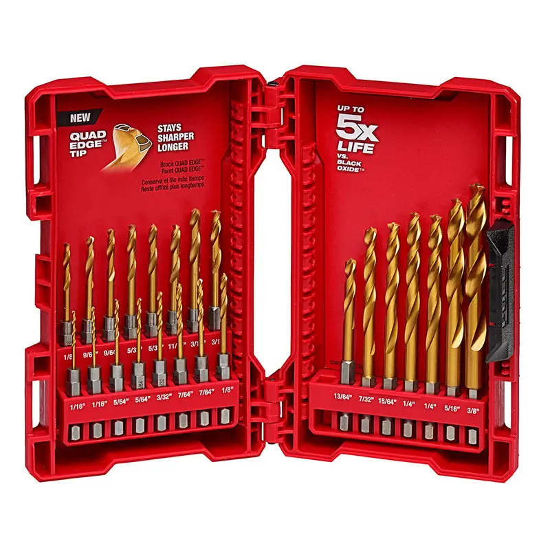 Milwaukee 48-89-4631 Shockwave Red Helix Titanium Drill Bit Set (23-Piece) 1