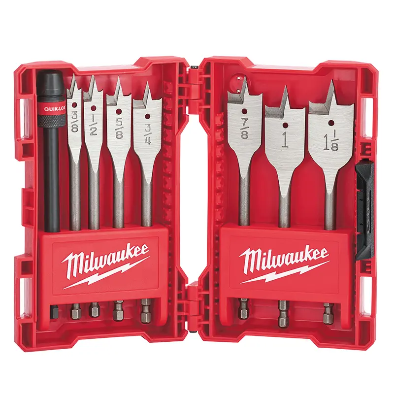 Milwaukee 49-22-0175 6-Inch Universal Flat Boring Bit Set (8-Piece) 1