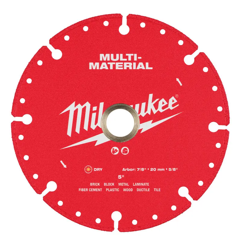 Milwaukee 5" Vented-Segment Diamond Blade For Multi-Material Cutting 1