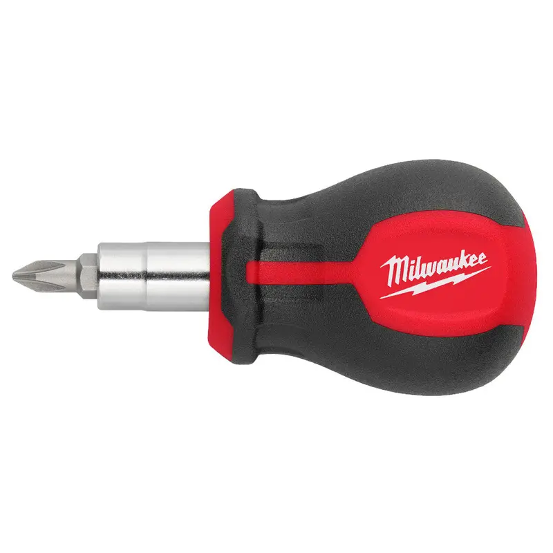 Milwaukee 6-In-1 Stubby Multi-Bit Screwdriver — Compact Precision Hand Tool (Model 48-22-2762) 1