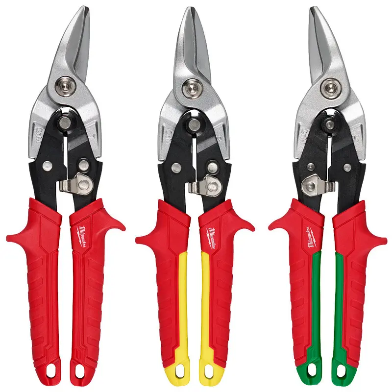 Milwaukee Color-Coded Aviation Snips Set – Heavy-Duty 3-Piece Pack 1
