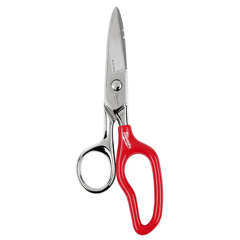 Milwaukee Electrician Scissors With Extended Handle – Sharp Steel Blades 1