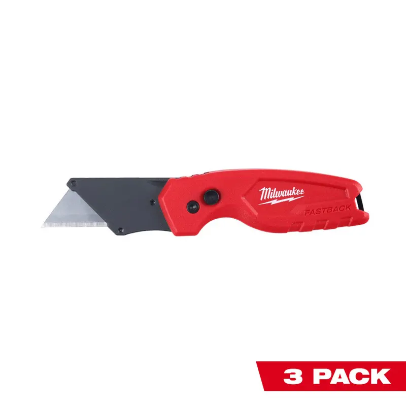 Milwaukee Fastback Compact Folding Utility Knife – 3-Count Pack 1