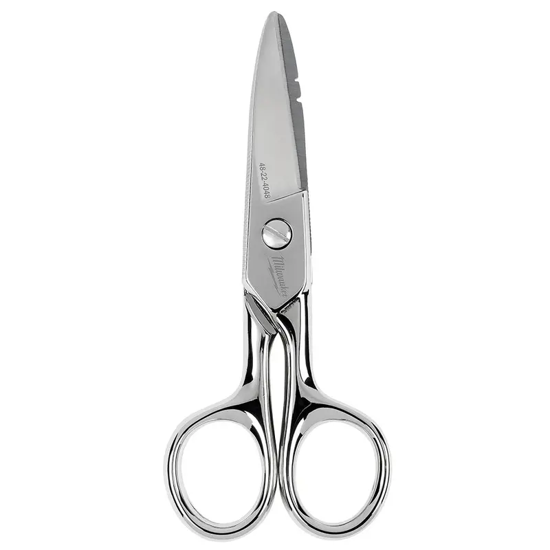 Milwaukee Heavy-Duty Electrician Scissors – Sharp Steel Cutting Blades 1