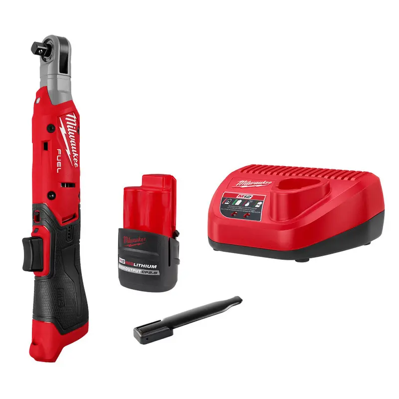 Milwaukee M12 Fuel 12V 3/8" Cordless Ratchet Kit With Battery & Charger 1