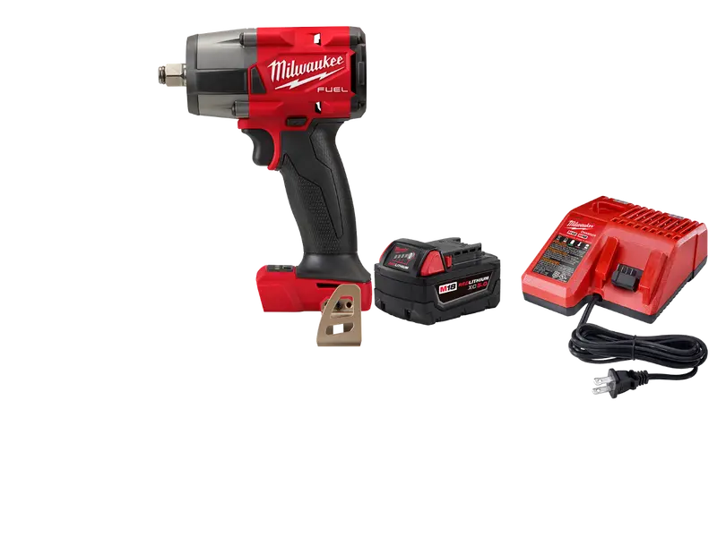 Milwaukee M18 Fuel 1/2" Mid-Torque Impact Wrench Bundle – 5-Piece Kit 1