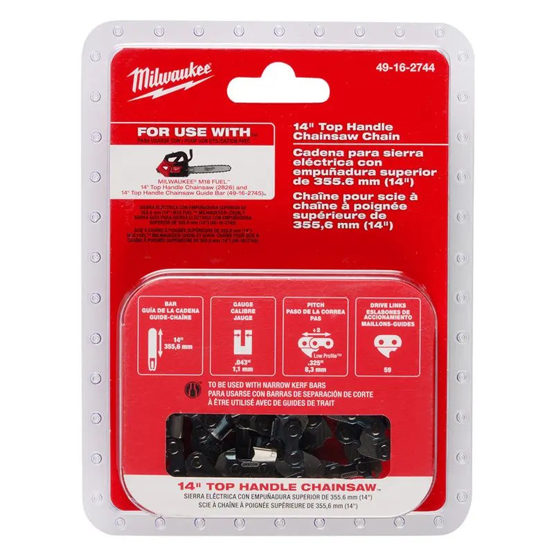 Milwaukee M18 Fuel 14" Top-Handle Chainsaw Replacement Chain 1