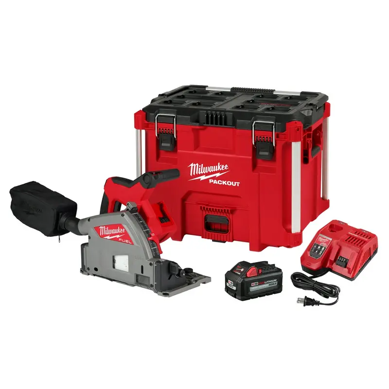 Milwaukee M18 Fuel 18V 6-1/2" Cordless Plunge Track Saw – Complete Kit 1