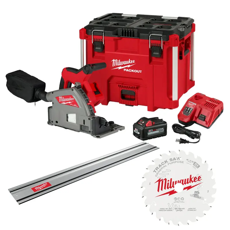 Milwaukee M18 Fuel 18V Track Saw Kit: 55-Inch Guide Rail, Blade, And Essential Accessories 1