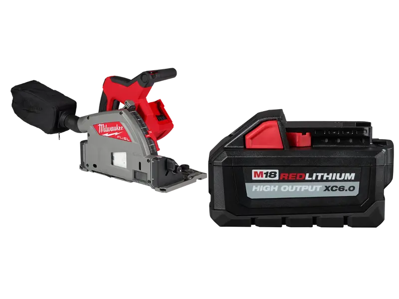 Milwaukee M18 Fuel 6-1/2" Plunge Track Saw 2831-20X6 — Precision Cutting With Extra 6Ah Battery 1