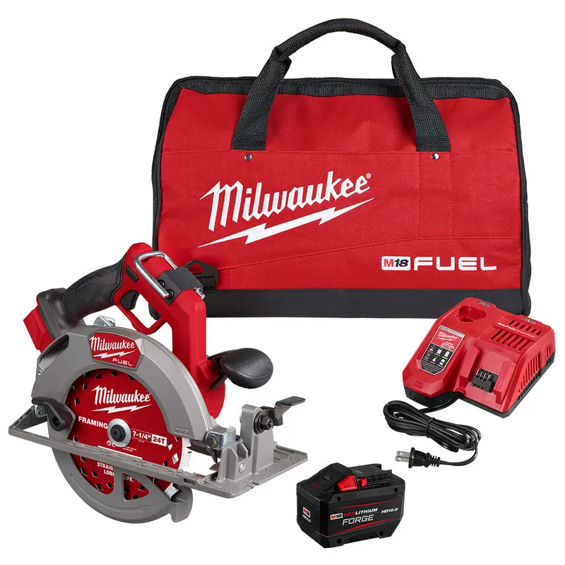 Milwaukee M18 Fuel 7-1/4" Cordless Circular Saw Kit – Includes Two 6Ah Batteries & Charger 1