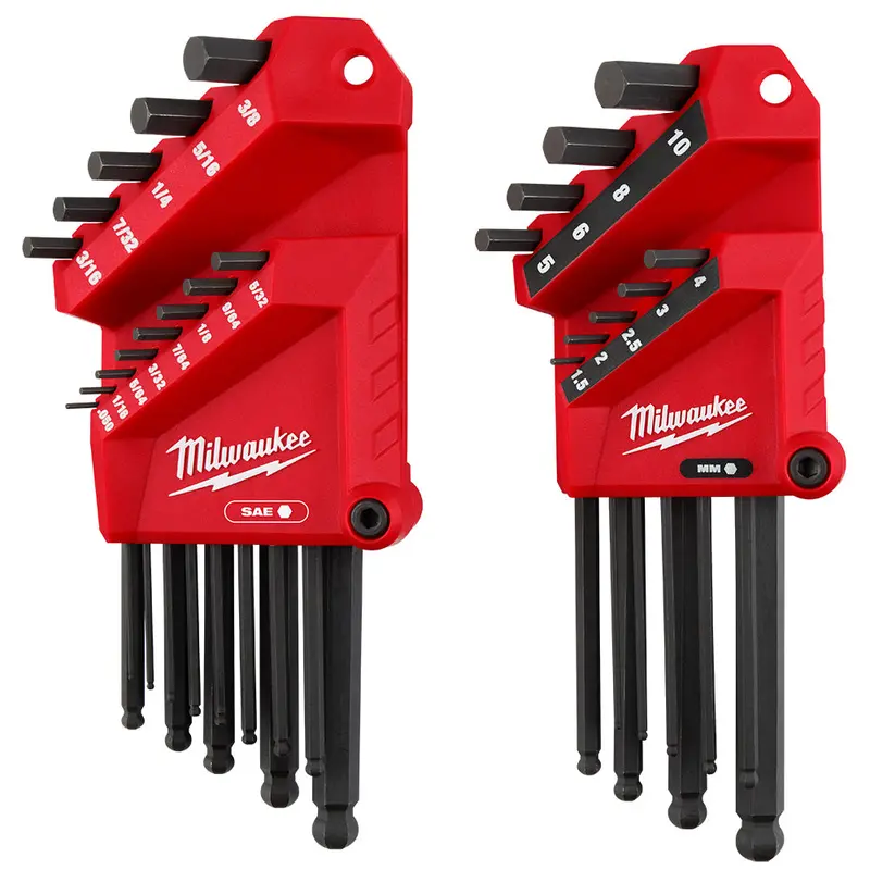 Milwaukee Professional Ball-End Hex Key Set – 22-Piece Dual-Measurement Kit 1
