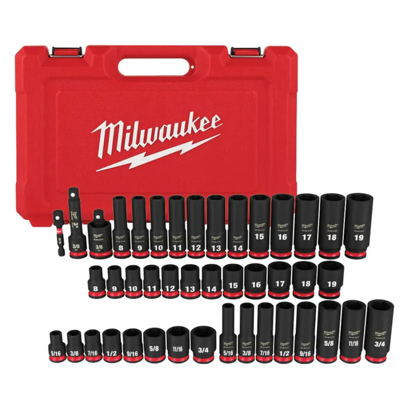 Milwaukee Shockwave 3/8" Impact-Duty Sae/Metric Socket Set – 43-Piece 1